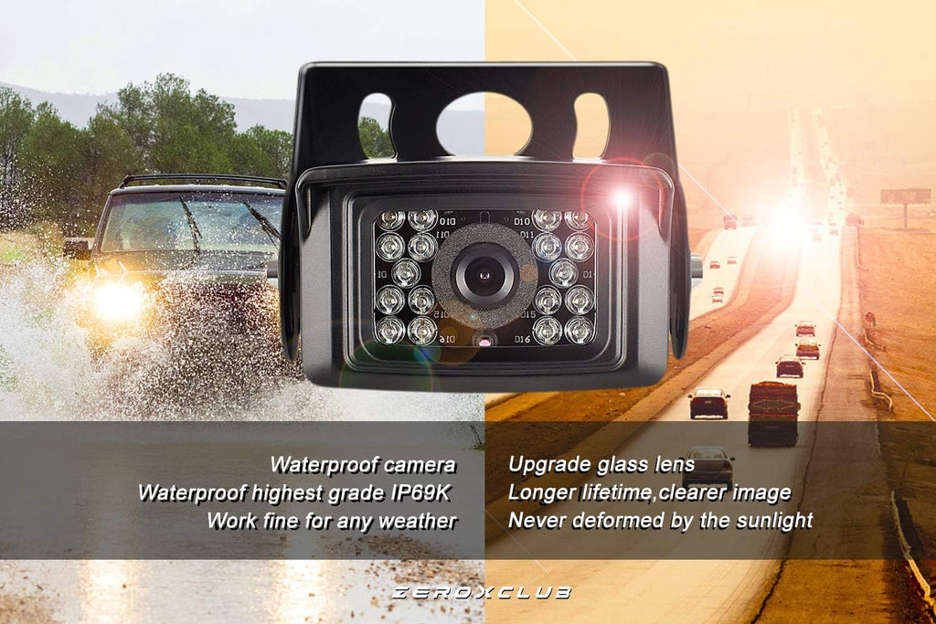 Digital Wireless Backup Camera System Kit, IP69 Waterproof Wireless Rear View Camera + 7?™â€?LCD Wireless Reverse Monitor for RV/Truck/Trailer/Bus/Camper/5th Wheel (W01-7 inch)