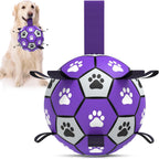 QDAN Soccer Ball for Dogs - Durable Large Dog Balls, Outdoor & Water Toy, Herding Ball, Puppy Birthday Gift (8 Inch)
