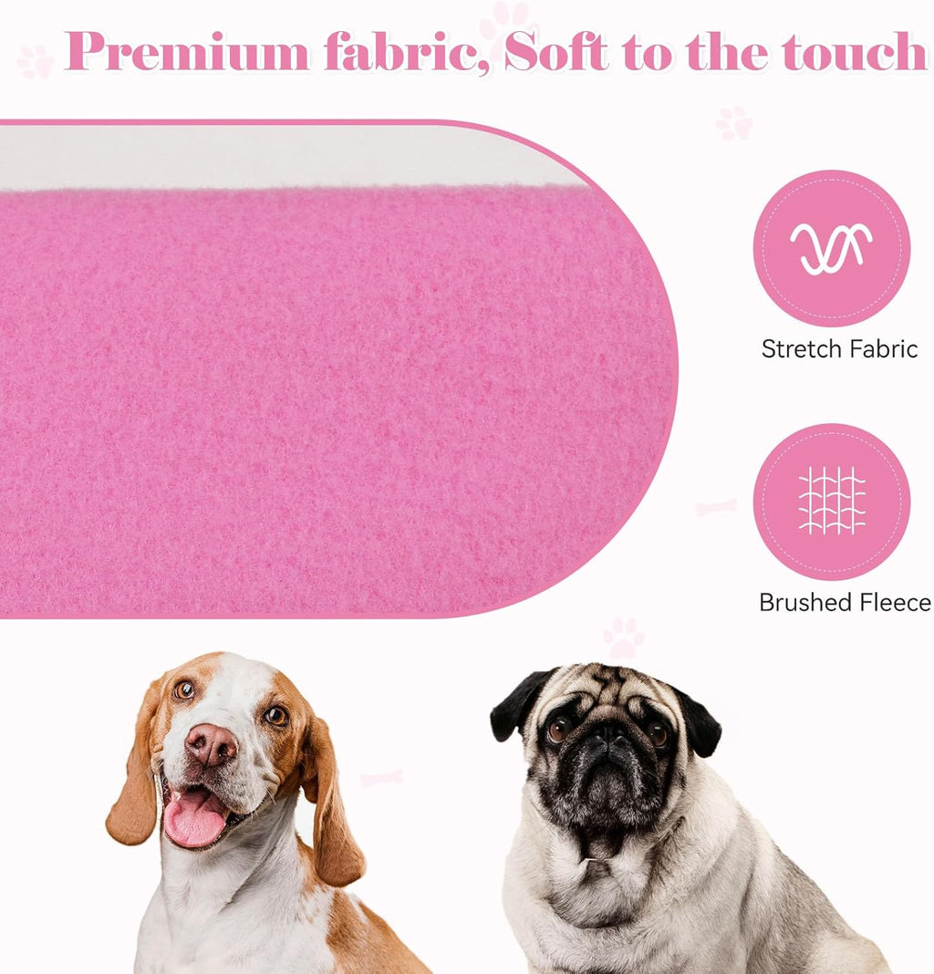 Dog Sweaters for Small Dogs Dog Hoodie Pet Sweater Solid Soft Brushed Fleece Pet Clothes Hoodie Sweatshirt with Pocket(Pink-S)