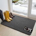GORILLA GRIP SoakSTOPPER Dog Door Mat, 48x30 Machine Washable Rug Absorbent Doormat Captures Moisture Mud Dirt, Quick Dry Soft Chenille Entryway Rugs Indoor Entrance Mats for Dog Paws, Charcoal