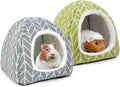 2 Pack Guinea Pig Hideout Bed Rabbit House Cave Accessories Cozy Hide-Out for Bunny Hedgehog Ferret Chinchilla&Other Small Animals