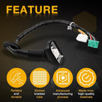 32757-STX-A01 Left Driver Side Front Door Sub-Wire Harness | Compatible with Acura MDX Base 2010-2013 3.7L V6 Replace# 32757STXA01