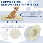 Lightweight Dog Purse Carrier for Small Dogs Under 15 lbs, Puffy Quilted Pet Carrier Tote for Puppies with Safety Leash Clip, Women's Hands-Free Dog Carrier Bag for Travel/Shopping (Beige)
