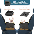 PETSFIT Small Dog Car Seat, Patent Safety Buckles Car Seat for Dogs, Puppy Car Seat with Safety Belt, Suitable for Small Pets Up to 25lbs (Black)
