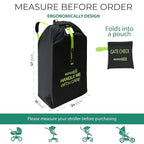 reperkid Large Stroller Bag for Airplane Travel, Black & Green, 47" H x 24" W x 15" D, Fits Most Large, Single, Double, Jogging Strollers – Premium Waterproof Cover, Adjustable Shoulder Straps