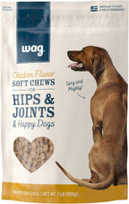 Amazon Brand – Wag Chicken Flavor Hip & Joint Training Treats for Dogs, 2 lb. Bag (32 oz)