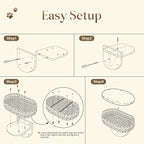 2-in-1 Cat Window Perch and Wall Shelves with Solid Wood, Wicker Window Perch for Cats Inside with 4 Upgraded Suction Cups, 16.1" Washable Cushion Cat Perches Bed for Sleeping and Watching Birds