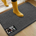 GORILLA GRIP SoakSTOPPER Dog Door Mat, 36x24 Machine Washable Rug Absorbent Doormat Captures Moisture Mud Dirt, Quick Dry Soft Chenille Entryway Rugs Indoor Entrance Mats for Dog Paws, Charcoal