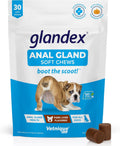 Vetnique Labs Glandex Anal Gland Soft Chew Treats with Pumpkin for Dogs Digestive Enzymes, Probiotics Fiber Supplement for Dogs Boot The Scoot (Bacon/Pork Chews, 30 Count)