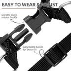 PUPTECK No Pull Dog Harness Soft Adjustable Basic Nylon Step in Puppy Vest Outdoor Walking with ID Tag Medium