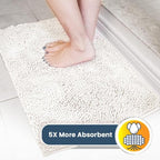 Muddy Mat® | Super Absorbent Door Mat Indoor, Microfiber Quick Dry Chenille Entryway Rug, Non-Slip Front Door Mat, Indoor Mats for Entryway, Machine Washable Pet Rug, White 28"x18"