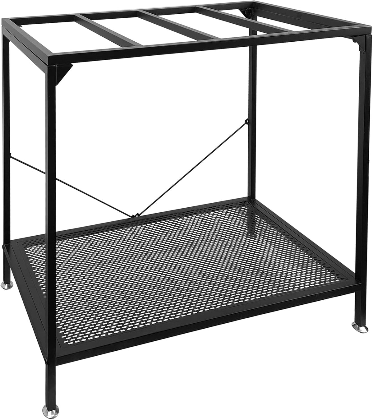 tongmo 40 Gallon Fish Tank Stand, 2 Stands Metal Aquarium Stand, Aquarium Turtle Tank (40 Gallon-Black)