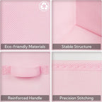 GRANNY SAYS Cube Storage Bins, 11 Inch Storage Cube Organizer, Collapsible Fabric Storage Cubes with Handle, Decorative Cube Storage Organizer for Shelves, Closet, Pink, 8-Pack