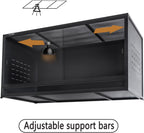 Reptile Enclosure 4 Packs, 48"x24"x24" Stackable Space Efficient Reptile Tank for Bearded Dragon and Ball Python, Expandable Snake Terrarium with Front Opening Tempered Glass Door