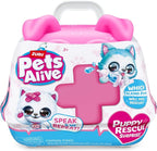 Pets Alive Pet Shop Surprise S3 Puppy Rescue (Yorkshire) by ZURU Surprise Puppy Plush, Ultra Soft Plushies, Compound Surprises Inside, Interactive Toy Pets, Electronic Speak and Repeat