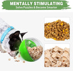 Enrichment Interactive Dog Treat Toy - Level 1 Mental Stimulation for Dogs, Dog Toys for Boredom Busy (Beginner-Green 5.6" Squeaky Ball)