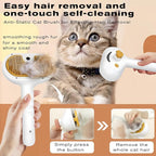 Pet Steam Brush for Dog & Cat – 3-in-1 Spray Hair Removal Comb – Steam for Shedding & Grooming – Water Brush for Long & Short Haired Pets – Spritz Defur Comb – Includes Waterless Shampoo and Eye Wipes