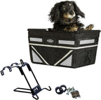 TRAVELIN K9 Pet-Pilot MAX Dog Bicycle Basket Carrier | 8 Color Options for Your Bike (Silver/Grey)