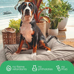 Molly Mutt Jupiter Dog Bed Duvet Cover, GOTS-Certified 100% Cotton Canvas Cover for Dog, Puppy, or Cat Bed, Durable, Washable, and Free of Harmful Chemicals, Small, 22"x27"x5", Brown