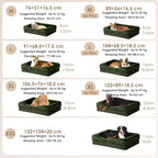EHEYCIGA Orthopedic Dog Bed for Large Sized Dog, 41x27 Inch Large Memory Foam Dog Couch Bed with Sides, Waterproof Liner & Washable Removable Cover, Bolster Pet Sofa, Dark Green