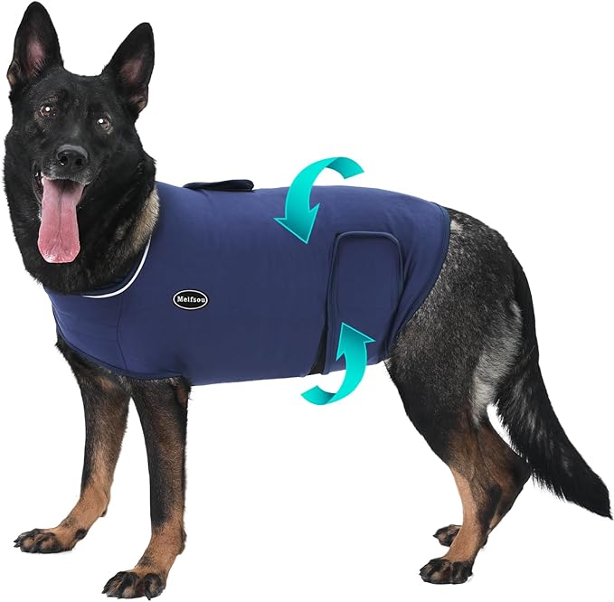 Dog Anxiety Vest, Skin-Friendly Thunder Jacket for Dogs, Dog Calming Shirt for Thunder, Fireworks, Vet Visits and Separation - Keep Pet Calm Without Medicine & Training, Anti Anxiety for Dogs