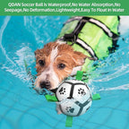 QDAN Dog Toys Soccer Ball with Straps, Interactive Toys for Tug of War, Puppy Birthday Gifts, Dog Water Toy, Durable Balls World Cup for Small Dogs（5 Inch）