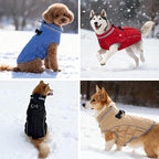 Dog Coat, Warm Dog Winter Coat for Medium Dogs, Waterproof Jacket with Harness Built in, Reflective Turtleneck Cold Weather Coats with Zipper,Pet Fleece Vest Snow Jacket, Brown M