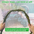 VCEPJH Large Reptile Vines Thick Terrarium Plants 118 Inches Long Flexible Climbing Branch Snake Tank Accessories Greenery Habitat Decor for Bearded Dragon Chameleon Gecko Frog Lizard (L)