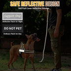 SlowTon No Pull Dog Harness with Front Clip - Heavy Duty, Soft Padded | Neck & Chest Adjustable, Tactical Pet Vest and Leash Set for Large Medium Sized Dogs, for Easy Walk & Training, Tan M