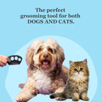 The Fur Hero, Pet hair comb - Skin Friendly Dog and Cat hair brush for Shedding with an embedded razor blade makes Pet Grooming easy, dog and cat accessories, Black