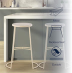 JONATHAN Y BSL1001D Hula 28.75" Modern Designer Iron Curved Backless Bar Stool for Home, Kitchen, Dining Room, Workspaces, Cafes and Resturants, Almond Frame