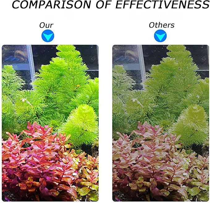 LED Aquarium Light Full Spectrum Clip Fish Tank Light Plants Light 360° Adjustable 2 Light Bar Super-Bright 8W Suitable for 20-40 Gal Fish Tank