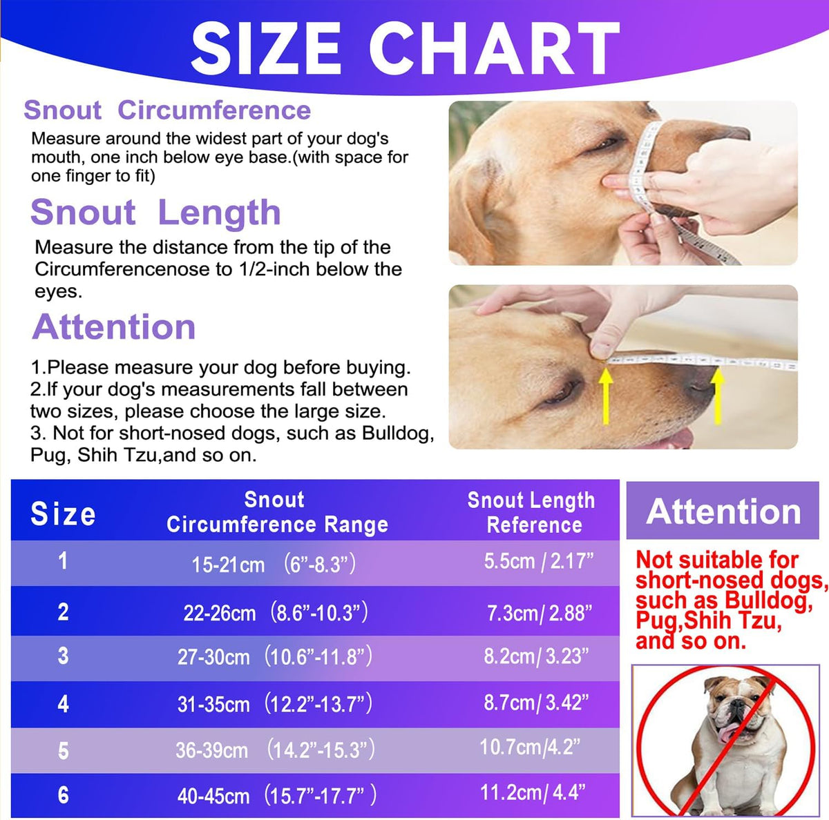 Dog Muzzle, OKKIC Basket Muzzle Anti Biting Chewing, Sturdy Lightweight Muzzle Allows Panting Drinking,Muzzle for Small Medium Large Dogs, Suitable for Grooming Trimming Training (Transparent, Size6)