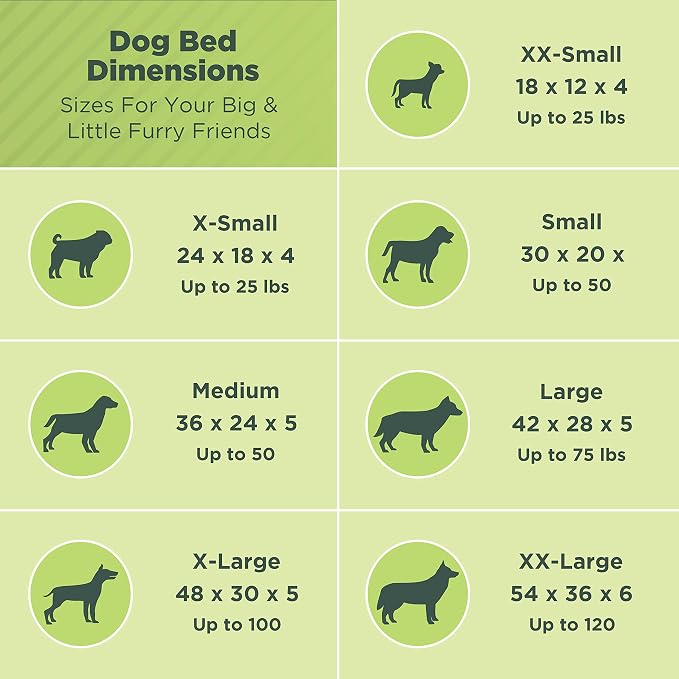 X-Small -24 x 18 x 4 - Blueberry Premium Organic Hemp Dog Bed - Organic Latex Fill - Removeable Cover
