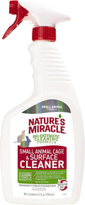 Nature’s Miracle Small Animal Cage and Surface Cleaner, Bio-Enzymatic Cleaning Formula, Destroy Tough Stains and Odors, 24 Ounces