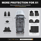 AOMSAZTO Floor Mats & Cargo Liner for BMW X1 2016-2022 (F48), 1st & 2nd Row All Weather Protection Floor Liners Waterproof Anti Skid Car Accessories