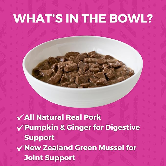 KOHA Minimal Ingredient Pork Stew for Dogs, High Protein Limited Ingredient Dog Food, 12.7oz Cans (Case of 12)