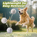 E-TPU Dog Balls 3 Pack - Interactive Tennis Balls Alternative for Aggressive Chewers, Indestructible Chew Toys for Puppy Teething, Keep Dogs Busy, Suit for Large Medium Small Breed