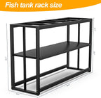 Akenow 55-75 Gallon Fish Tank Stand with Storage Shelf, 48.5 x14.9 x 29.2 Inch Aquarium Stand, Turtle Tank, Reptile Terrariums and Breeder Tank Stand,980LBS Capacity, Black