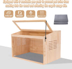Wooden Hamster Cage,24" Lx16 Wx16 H,Animal Cabinet for Dwarf Syrian Hamsters Degus, Hamster Habitat with Openable Top and Large Acrylic Sheets.