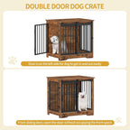 27.2" Dog Crate Furniture with Barn Door. Everyday comfort that fits naturally into your space.