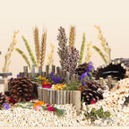 Natural Ear of Grain Flower&Herb Bedding Mate Habitat Decor, Adding Fun Hamster Accessories for Hamsters Gerbils Lemming