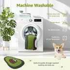LOOBANI Dog Cooling Mat 50"x38"- Cute Avocado Cooling Mat for Dogs (Cool & Warm Side), Waterproof Self-Cooling Mat for Crate, Floor, Car for Small Dogs, Cats, Pet, Green 50"x38"