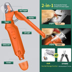 Dog Nail Clippers & Cat Nail Clipper With Catcher, 2 In 1 Dog Nail Trimmers & Grinder With Light for Large Small Dogs Cats,Silent Groom Pro Claw Trimmer, Rechargeable Dogs Nails Grinder Quiet