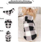 Small Dog Sweater for Dogs Hoodies,Winter Clothes Boy Girl Male Female,Warm Fleece Hoodies Pet Coat Apparel Outfit(Small, Black)