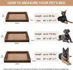 BFPETHOME Dog Beds for Large Dogs, Orthopedic Dog Bed for Medium Large Dogs,Big Waterproof Couch Pet Bed with Removable Washable Cover