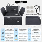 REEVAA SUV Cargo Liner for Dogs, Full Coverage Non-Slip Cargo Cover with Cushioned Sides to Protect Your Dog, Waterproof & Durable, Machine Washable Trunk Protector Mat (L, Black)