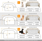 Calming Dog Bed Fluffy Plush Dog Mat for Furniture Protector with Removable Washable Cover for Large Medium Small Dogs and Cats (Extra Large (53x39.3x6), Light Grey)