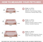 WNPETHOME Orthopedic Washable XL Dog Bed for Senior Dog Cozy Sleep | Extra Large Waterproof Big Soft Dog Couch Sofa Bed for Dogs Relax with Removable Cover Supportive Pet Bed Pink 42x30 Inch