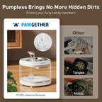 PAWGETHER® Cat Water Fountain with 4 Filters, Ultra Quiet Pumpless Pet Water Fountain with Stainless Steel Tray, 67oz/2L Water Fountains for Cats Indoor with 360° Motion Sensor for Cats & Dogs
